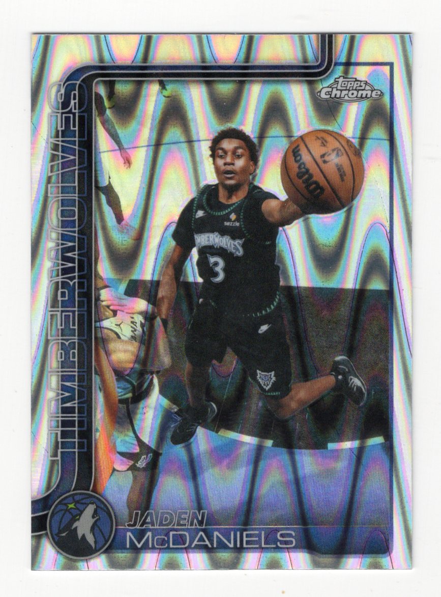 2025-26 Topps Chrome Update Jaden McDaniels #126 RayWave Refractor Timberwolves