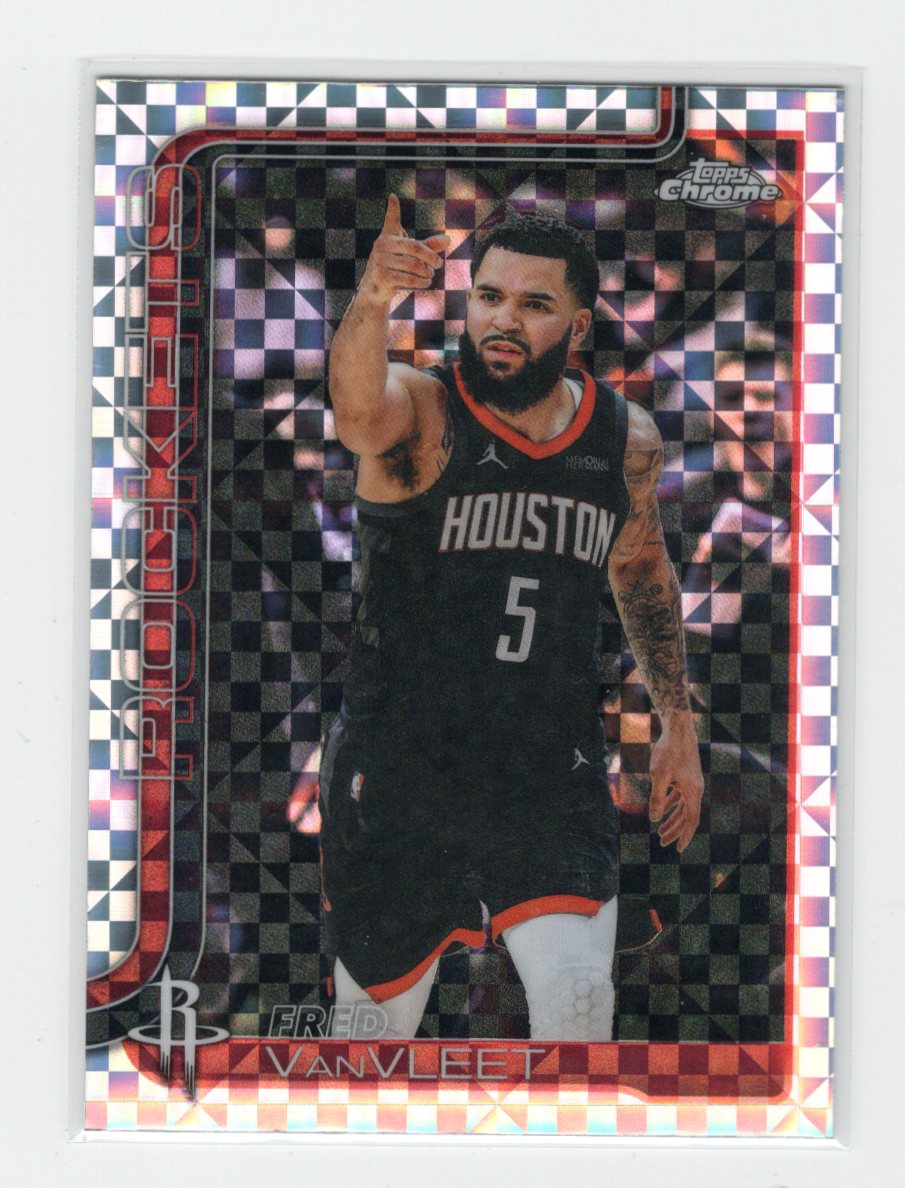 2025-26 Topps Chrome Update Fred VanVleet #61 X-Fractor Houston Rockets