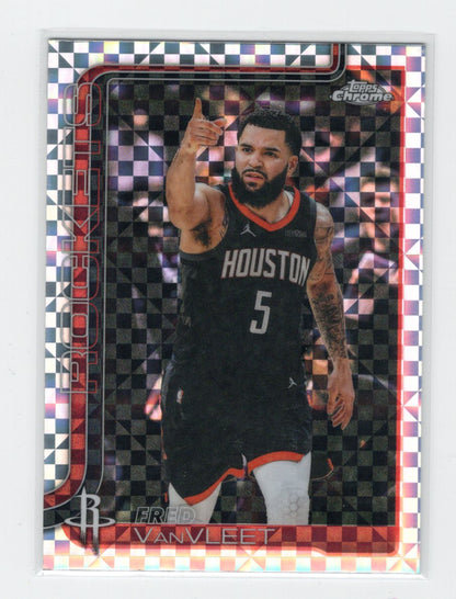 2025-26 Topps Chrome Update Fred VanVleet #61 X-Fractor Houston Rockets