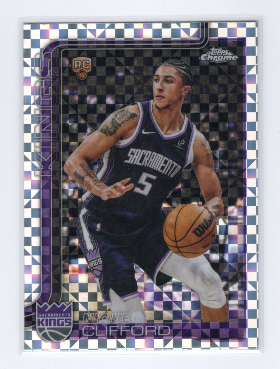 2025-26 Topps Chrome Update Nique Clifford RC #174 X-Fractor Sacramento Kings