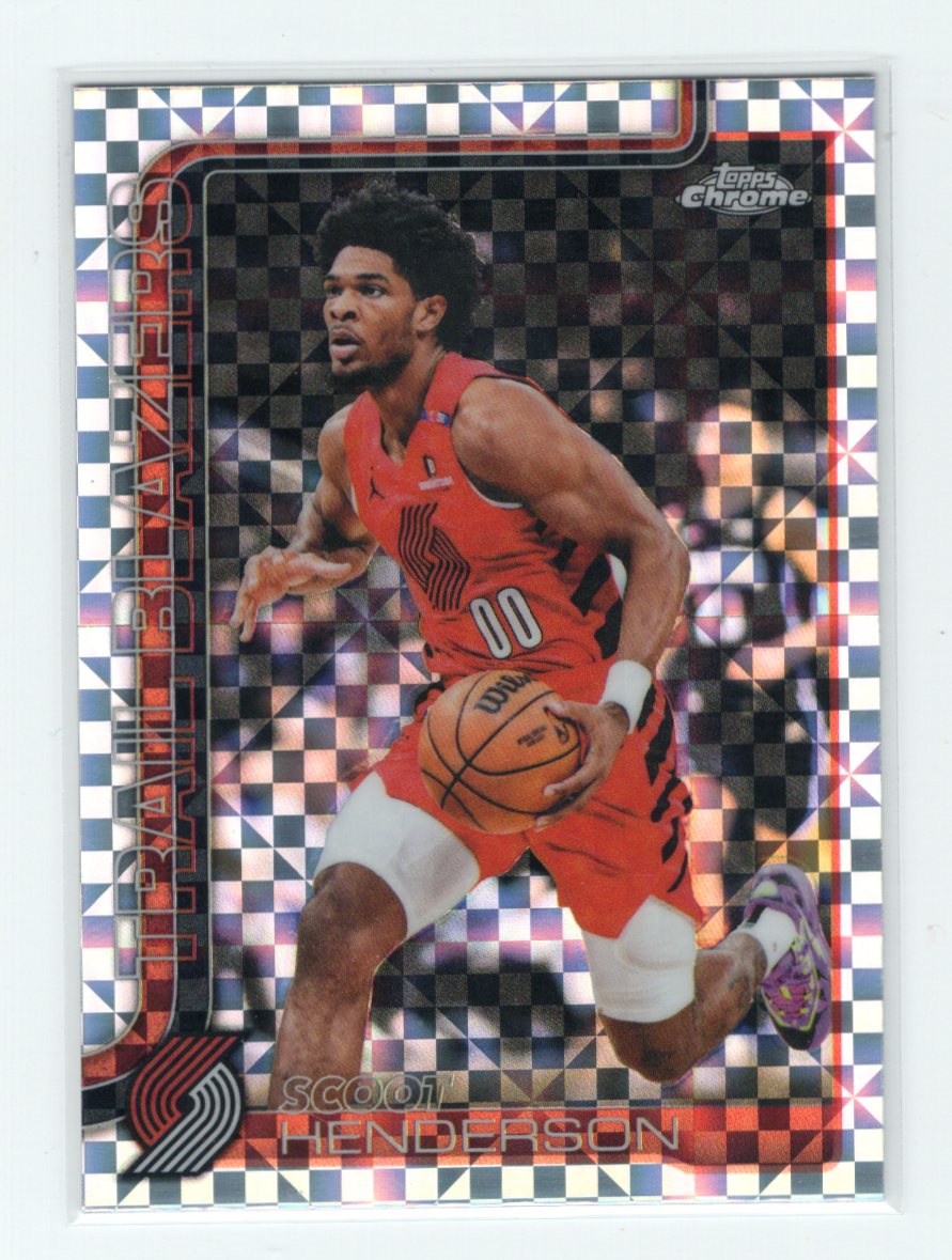 2025-26 Topps Chrome Update Scoot Henderson #85 X-Fractor Trail Blazers