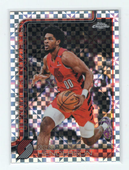 2025-26 Topps Chrome Update Scoot Henderson #85 X-Fractor Trail Blazers