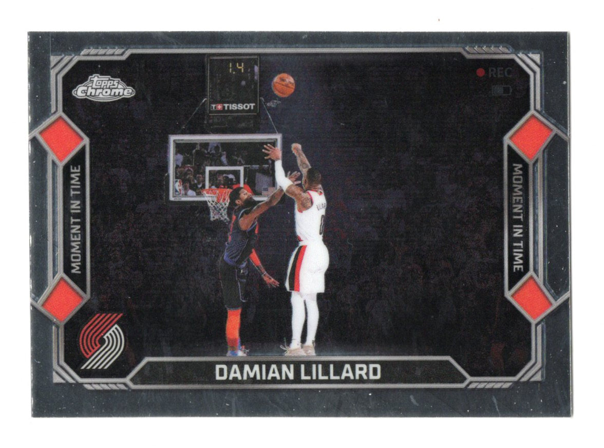 2025-26 Topps Chrome Update Damian Lillard Moment In Time #MT-11 Blazers Insert