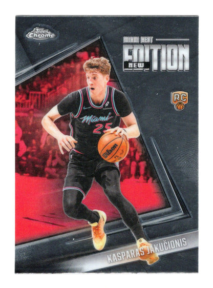 2025-26 Topps Chrome Update Kasparas Jakucionis New Edition RC #GR-13 Heat