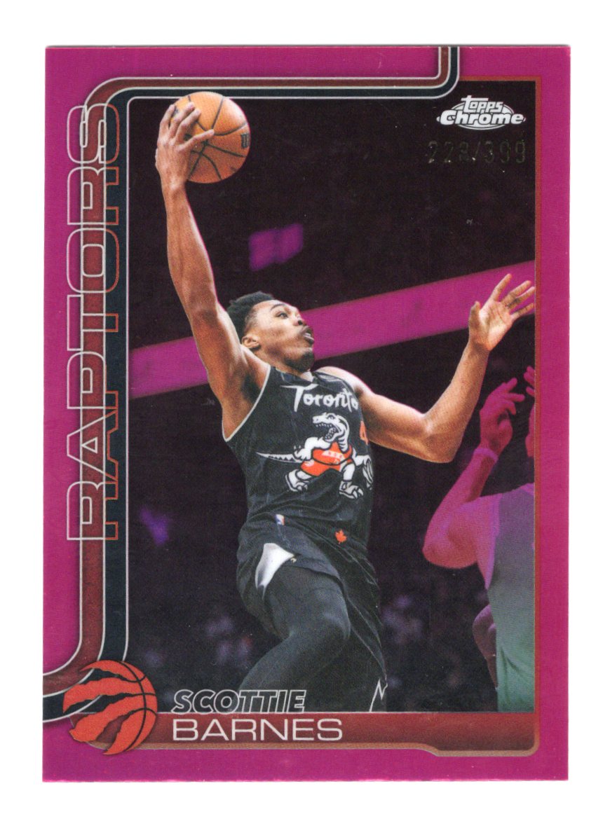2025-26 Topps Chrome Update Scottie Barnes #47 Pink Refractor /399 Raptors