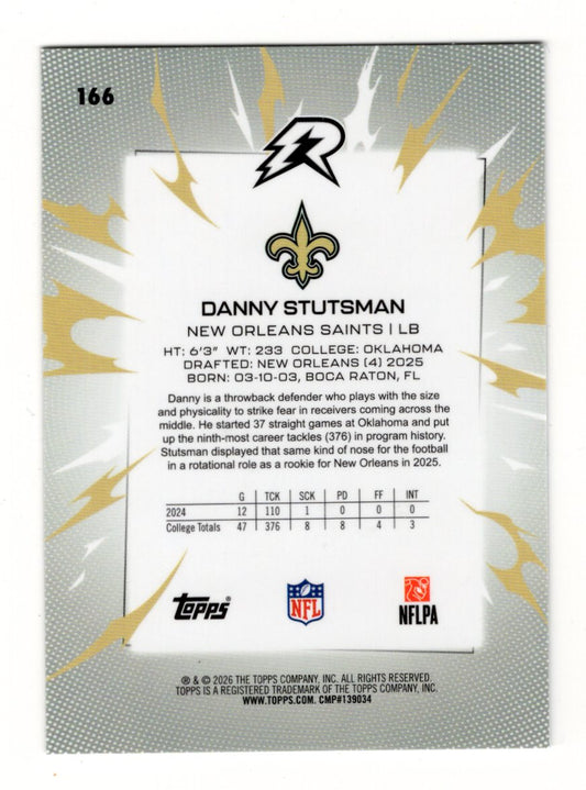 2025 Topps Resurgence Danny Stutsman Card Rookie New Orleans Saints