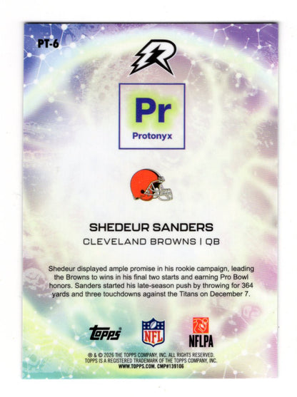 2025 Topps Resurgence Shedeur Sanders Card Protonyx Cleveland Browns