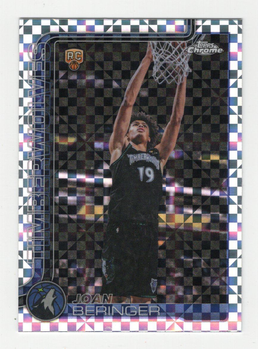 2025-26 Topps Chrome Update Joan Beringer RC #167 X-Fractor Timberwolves