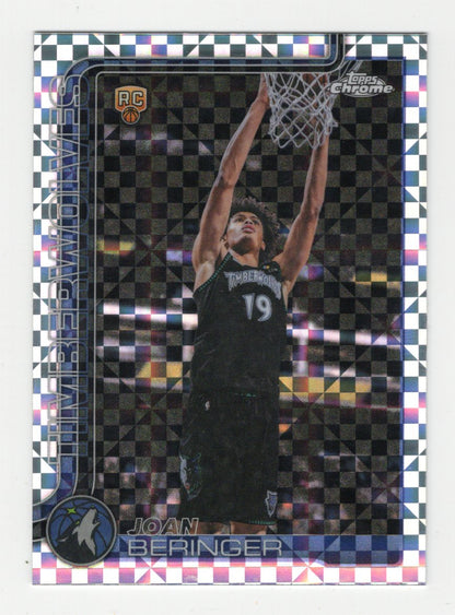 2025-26 Topps Chrome Update Joan Beringer RC #167 X-Fractor Timberwolves