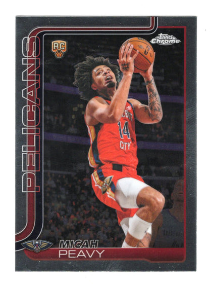 2025-26 Topps Chrome Update Micah Peavy RC #191 New Orleans Pelicans Base