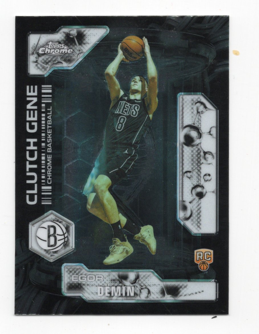 2025-26 Topps Chrome Update Egor Demin Clutch Gene RC #CG-18 Brooklyn Nets