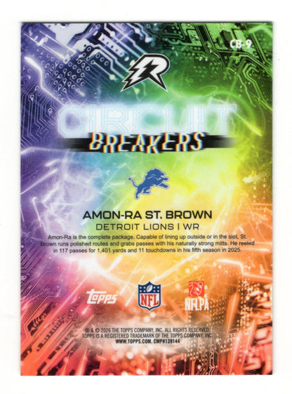 2025 Topps Resurgence Amon-Ra St. Brown Card Circuit Breakers Detroit Lions