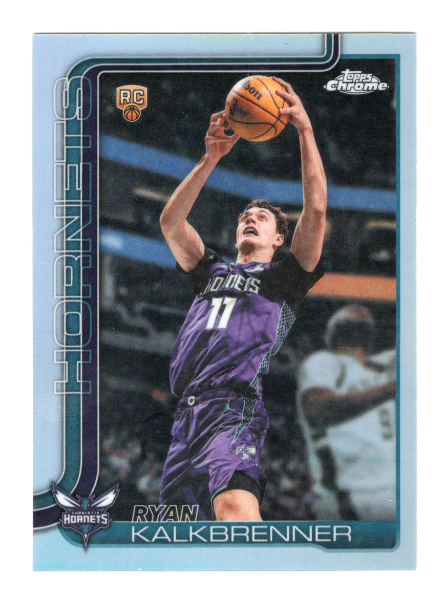 2025-26 Topps Chrome Update Ryan Kalkbrenner RC #184 Charlotte Hornets Base