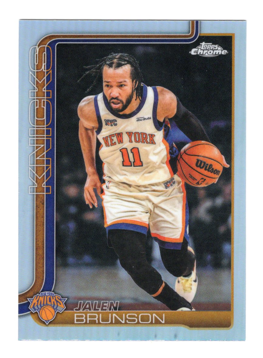 2025-26 Topps Chrome Update Jalen Brunson #20 Refractor New York Knicks