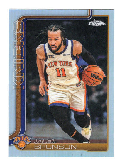 2025-26 Topps Chrome Update Jalen Brunson #20 Refractor New York Knicks