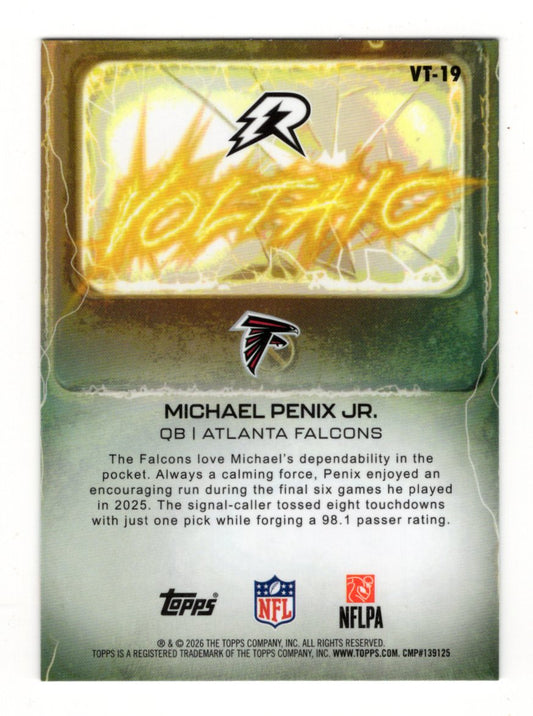 2025 Topps Resurgence Michael Penix Jr. Card Voltaic Atlanta Falcons