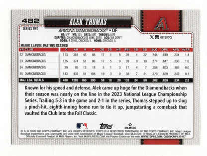 2026 Topps Alek Thomas Card Topps Foil Pattern Arizona Diamondbacks