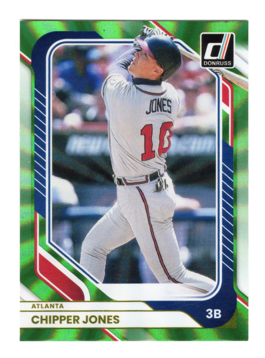 2026 Donruss Chipper Jones Card Green Laser Atlanta Braves