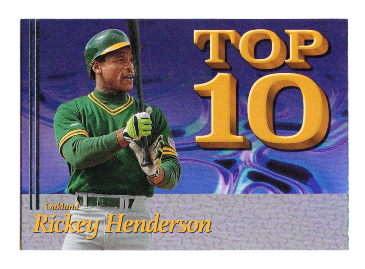 2026 Panini Decades 90s Pop Culture Rickey Henderson Card Top 10 Oakland
