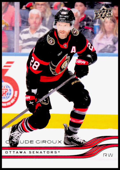 2025-26 Upper Deck Claude Giroux Card Ottawa Senators