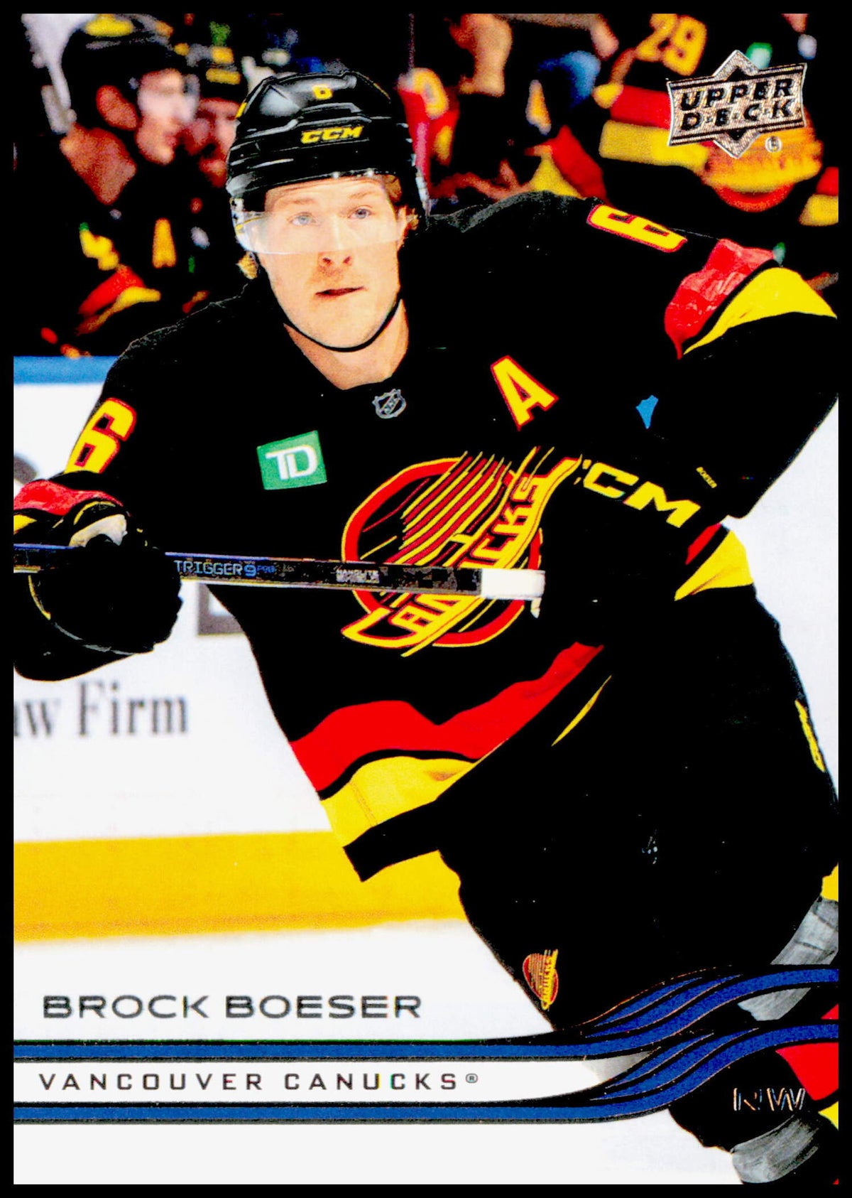 2025-26 Upper Deck Brock Boeser Card Vancouver Canucks
