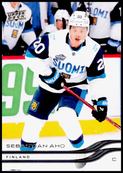 2025-26 Upper Deck Sebastian Aho Card Finland