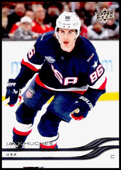 2025-26 Upper Deck Jack Hughes Card USA