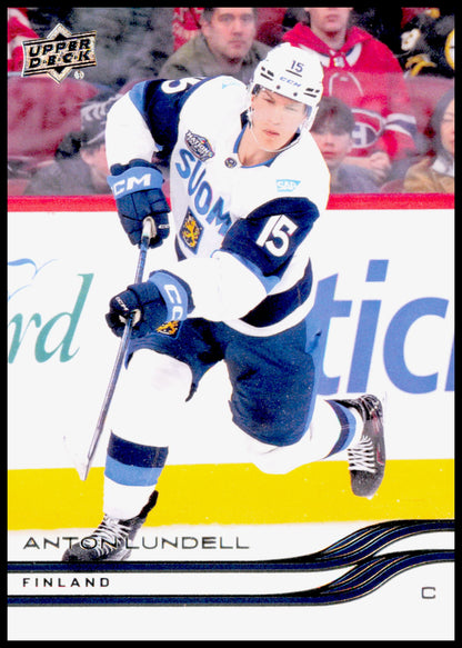 2025-26 Upper Deck Anton Lundell Card Finland