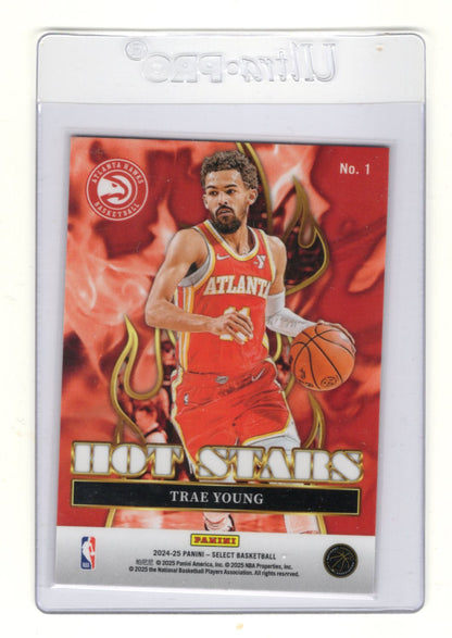 2024-25 Panini Select Trae Young Card Hot Stars Atlanta Hawks