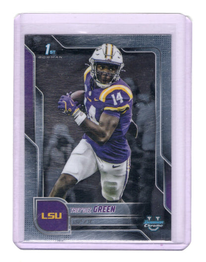 2025 Bowman University Chrome Trey'Dez Green Card LSU Tigers