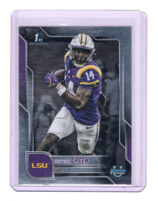 2025 Bowman University Chrome Trey'Dez Green Card LSU Tigers