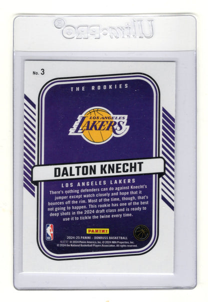 2024-25 Donruss Dalton Knecht Card The Rookies Los Angeles Lakers