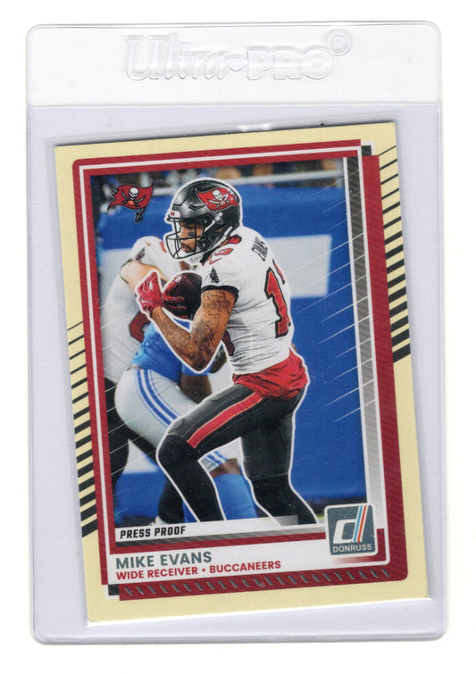 2025 Donruss Mike Evans Card Press Proofs Yellow Tampa Bay Buccaneers