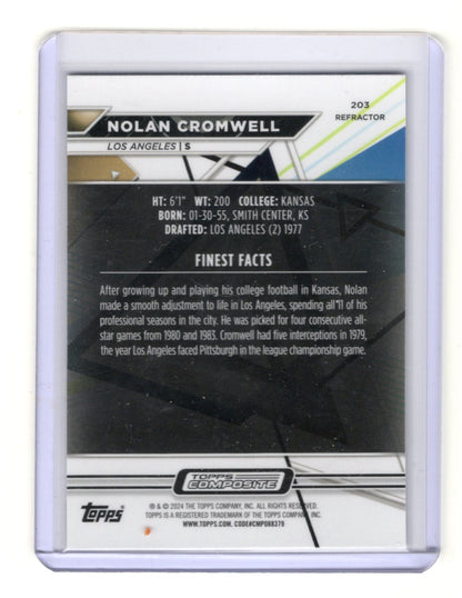 2023 Topps Composite Nolan Cromwell Card Finest Refractor Los Angeles Rams