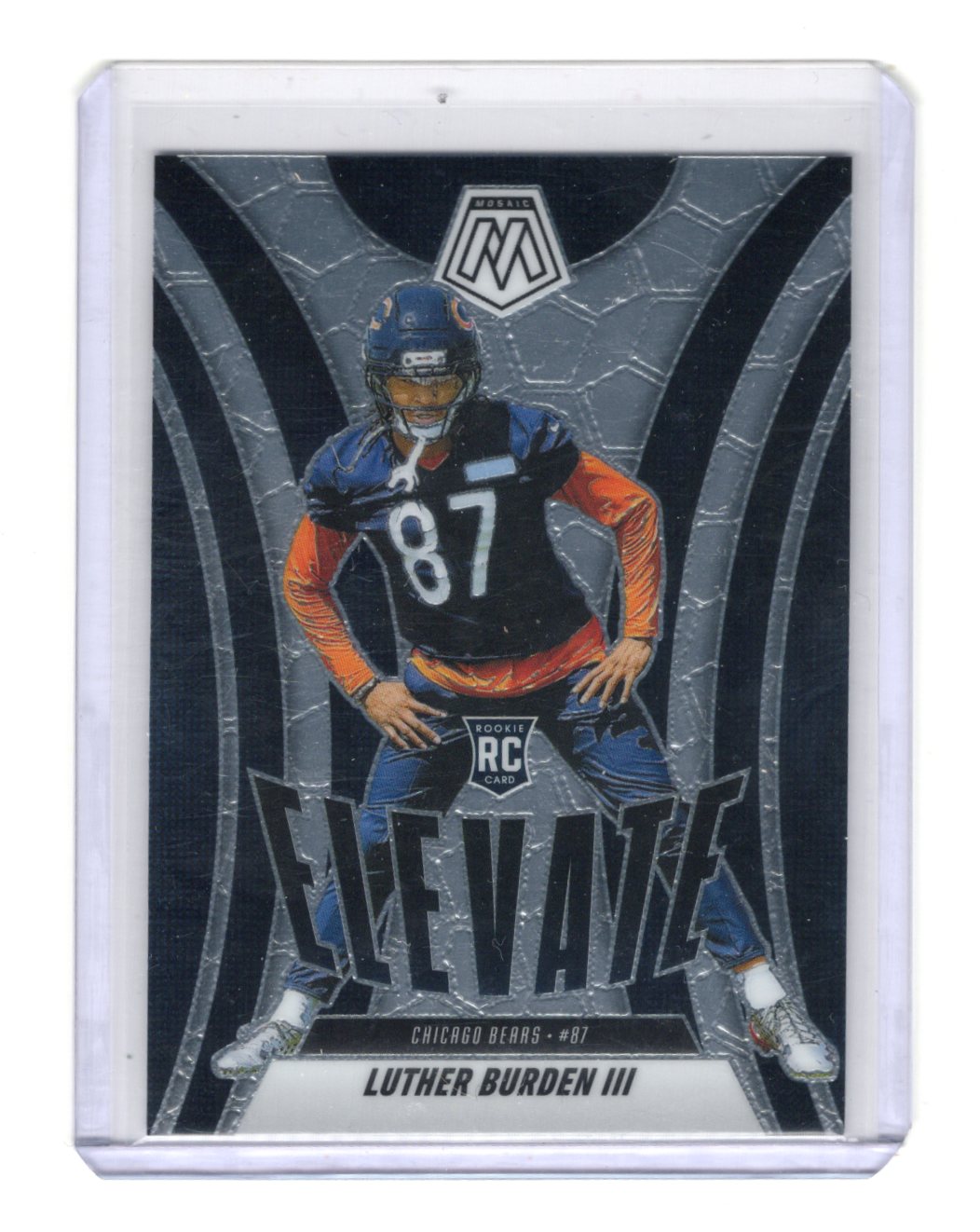 2025 Panini Mosaic Luther Burden III Card Elevate Chicago Bears