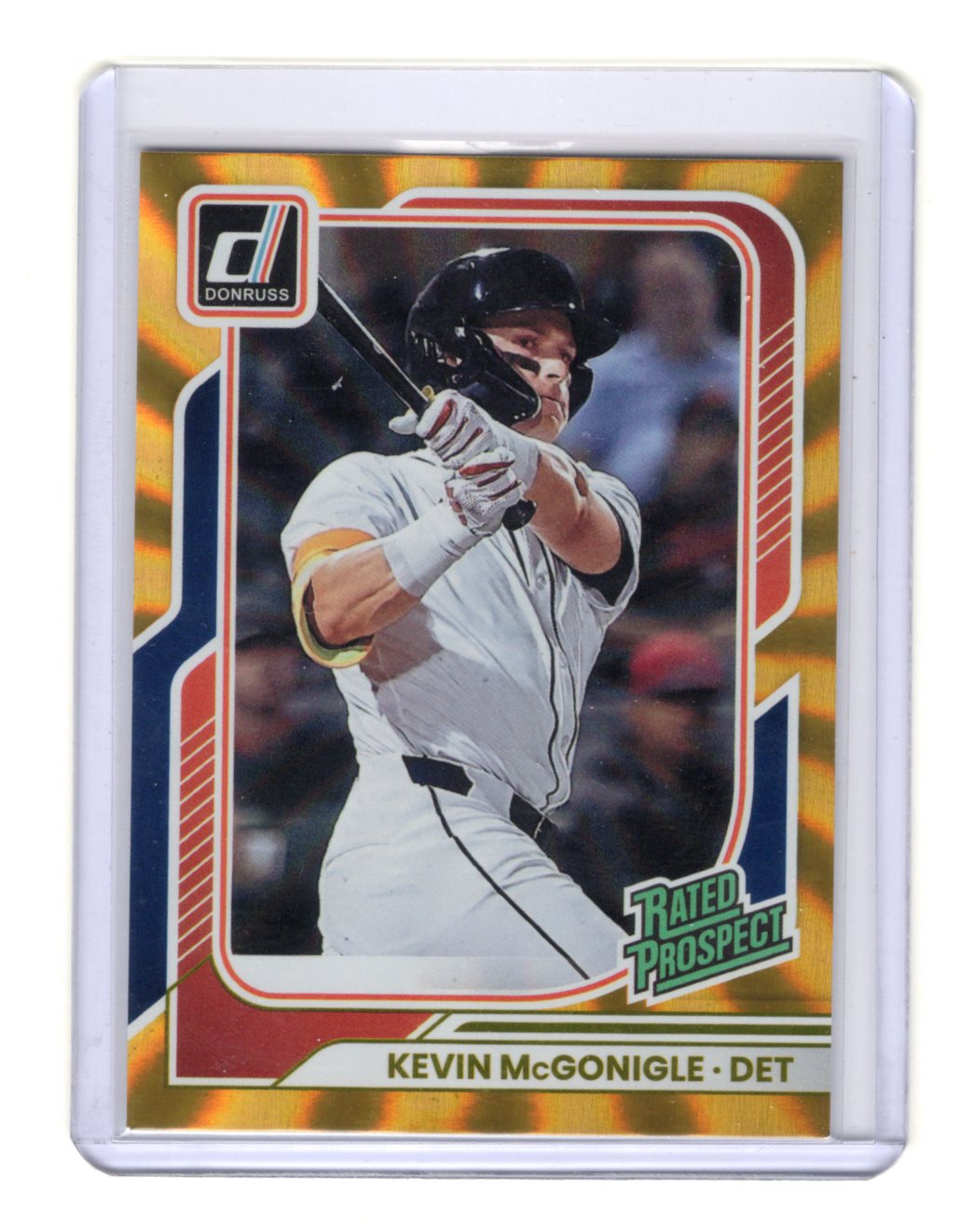 2026 Donruss Kevin McGonigle Card Orange Laser SN Detroit Tigers