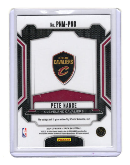 2024-25 Panini Prizm Pete Nance Card Penmanship AU Cleveland Cavaliers