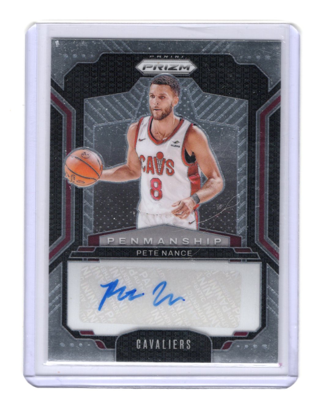 2024-25 Panini Prizm Pete Nance Card Penmanship AU Cleveland Cavaliers