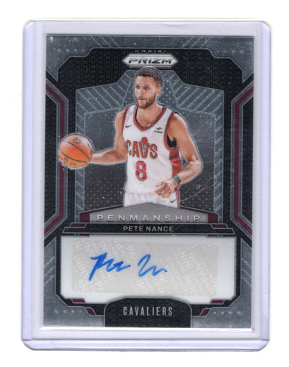 2024-25 Panini Prizm Pete Nance Card Penmanship AU Cleveland Cavaliers