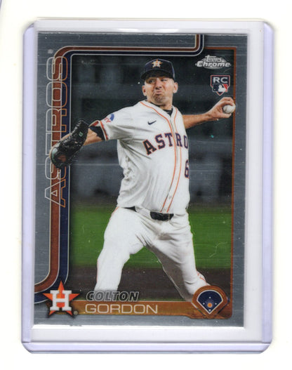 2025 Topps Chrome Update Colton Gordon Card RC Houston Astros