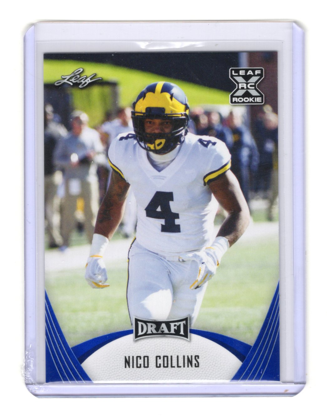 2021 Leaf Draft Nico Collins Card Michigan Wolverines