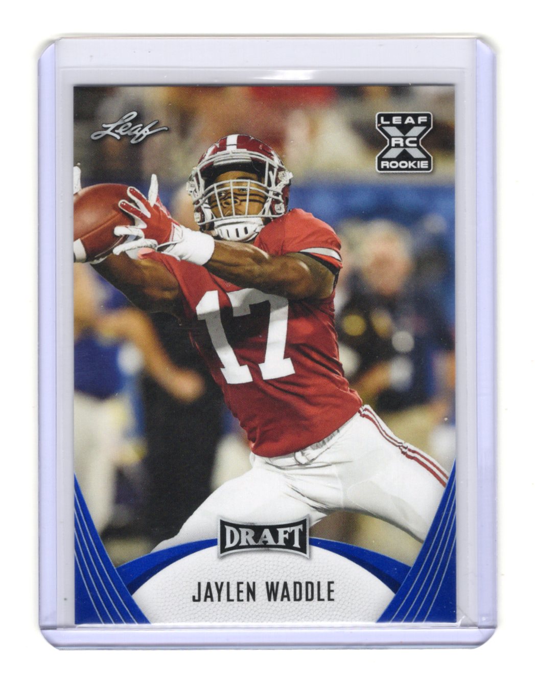 2021 Leaf Draft Jaylen Waddle Card Gold Alabama Crimson Tide