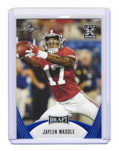 2021 Leaf Draft Jaylen Waddle Card Gold Alabama Crimson Tide