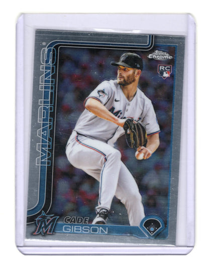2025 Topps Chrome Update Cade Gibson Card RC Miami Marlins