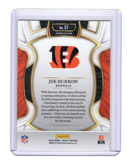 2025 Panini Select Joe Burrow Card Cincinnati Bengals