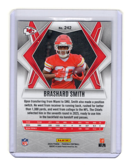 2025 Panini Phoenix Brashard Smith Card RC Kansas City Chiefs