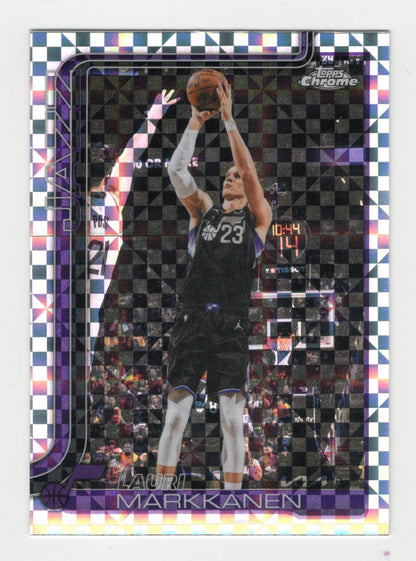 2025-26 Topps Chrome Update Lauri Markkanen Card X-Fractor Utah Jazz