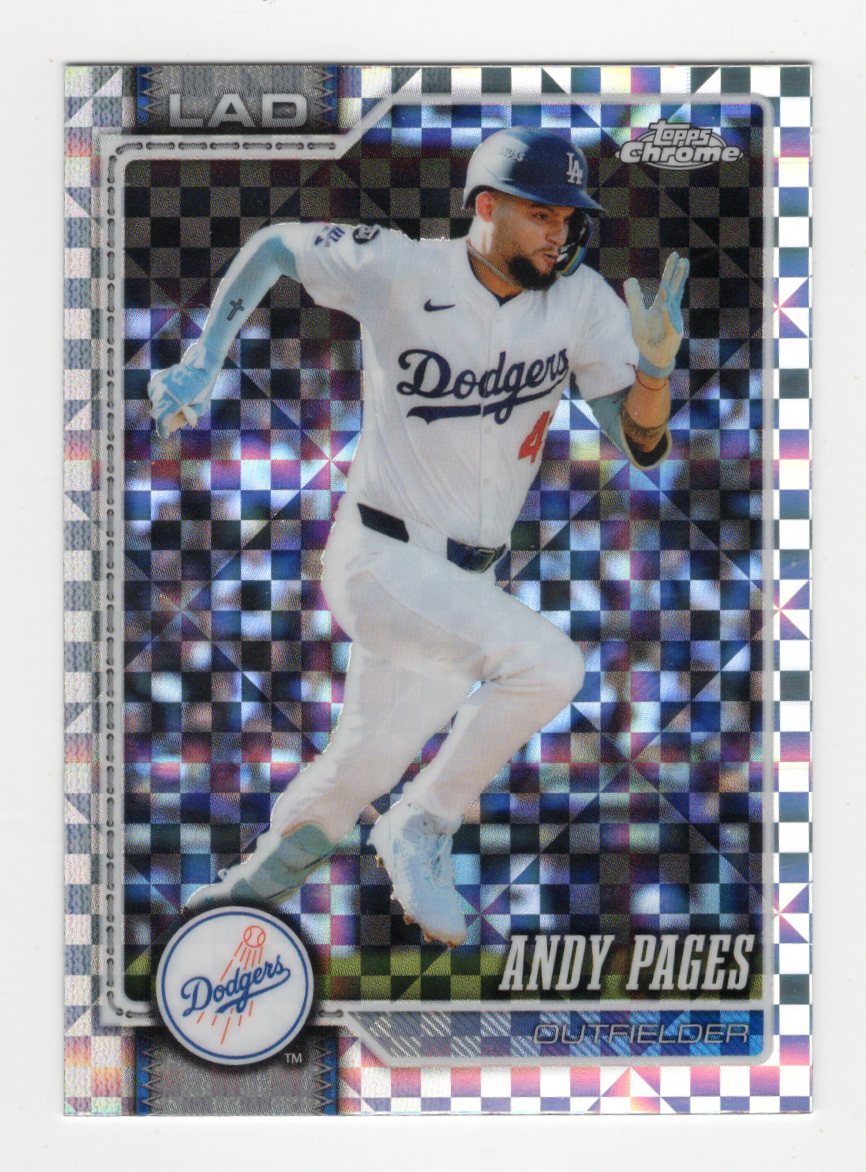 2026 Topps Chrome Andy Pages Card X-Fractors Los Angeles Dodgers