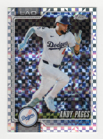 2026 Topps Chrome Andy Pages Card X-Fractors Los Angeles Dodgers