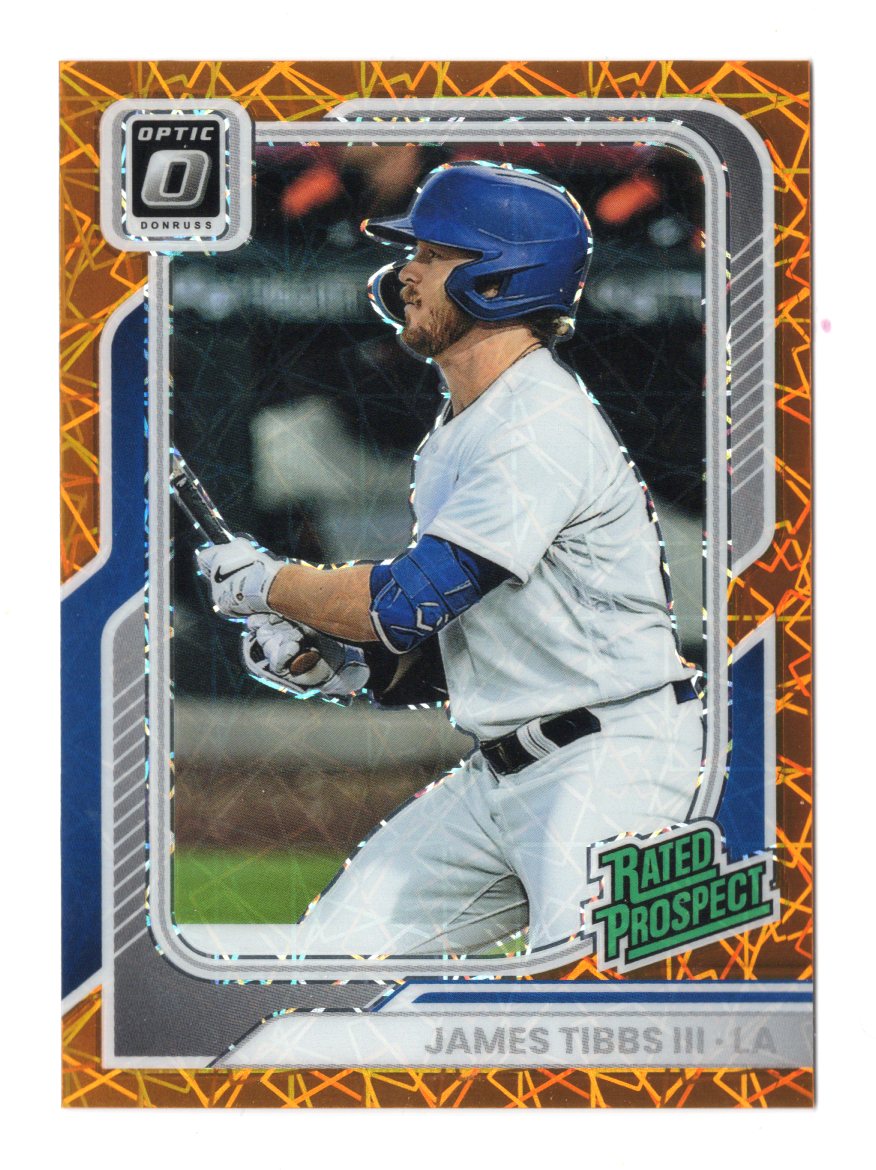 2026 Donruss James Tibbs III Card Optic Orange Velocity Los Angeles Dodgers